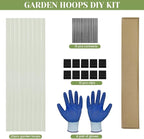 Greenhouse Hoops 20pcs, Garden Hoops for 1-3.5ft Wide Raised Bed, 5 Sets of 5.6ft Long Super Bendable Fiberglass Support Frame, Small Garden Tunnel for Row Cover (S Size)