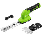 2 in 1 Hedge Trimmer Cordless, 7.2V Electric Grass Cutter Hedge Shears, Handheld Shrub Bush Trimmer, Lightweight Grass Shears, Rechargeable Yard Tool Battery & Type-C Cable, Gift for Men, Dad, Husband