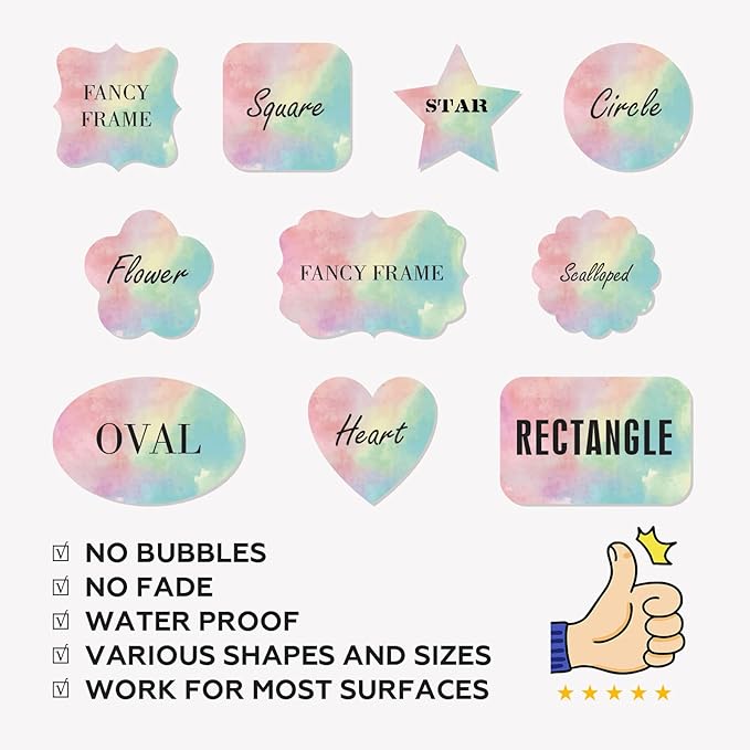 Custom Stickers Personalized Labels - Customized Stickers with Any Design Image Logo Text,Custom Stickers for Business Logo,Custom Thank You Label Stickers,100 Labels (Star,6"x6")
