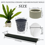 40 Pcs Aquatic Plants Fixed Rings Set, Anti-Floating Ceramic Aquarium-Plant Rings Plant Weights Pot, AquaticPlant Fixed Holder Aquarium-Landscape Decoration Fish Tank Accessories