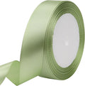 Pale green Solid Satin Ribbon 1 Inch 25 Yards Solid Polyester Fabric Ribbon for Gift Wrapping Wedding Christmas Baby Shower Birthday Party Decoration Handmade Immortal Flower Craft