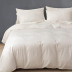 1000 Thread Count Oversized King Duvet Cover Set 100% Egyptian Cotton True Luxury Hotel Quality 1 Duvet Cover with 2 Pillow Sham - 3 Pieces Comforter Cover with Zipper Closure (Ivory)