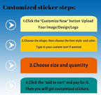 Custom Stickers 70-1000 Personalized Labels for Birthday Party Wedding, Customized Stickers for Business Logo(Oval)