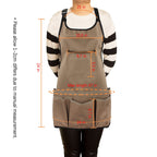 PATILWON Gardening Apron with Large Pockets for Women, 14 Pockets Waterproof Tool Apron, Work Apron Heavy Duty, Size M to XL