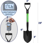 WIKER Beach Shovel,Kids Shovels for Digging,Short Handle Metal Shovel,Small Shovels for Gardening,Camping,Planting,28Inches,Green