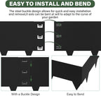 6-Pack Metal Landscape Edging,12 inch Depth 20 ft Total Length,Black Powder Coated Metal Edging for Landscaping,Yard, Garden, Lawn