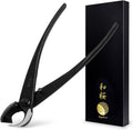 Wazakura Hand Forged Bonsai Concave Branch Cutter, Made in Japan 8 inch (200mm), Japanese Gardening Tools, Straight Edge Black