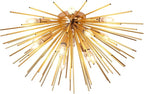 Jaycomey Sputnik Ceiling Light Fixtures, Mid-Century 12 Lights Gold Firework Ceiling Light, Modern Semi Flush Mount Ceiling Lamp for Bedroom Living Dining Room, E12, Dia 29.5 Inch