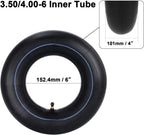 RUTU 4.00-6 Tube 4.10/3.50-6 Heavy Duty Inner Tube with TR87 Bent Valve Stem Replacement for Go Kart Wheelbarrow ATV Lawn Mower Hand Truck Snow Blowers Gorilla Cart 2 Pack