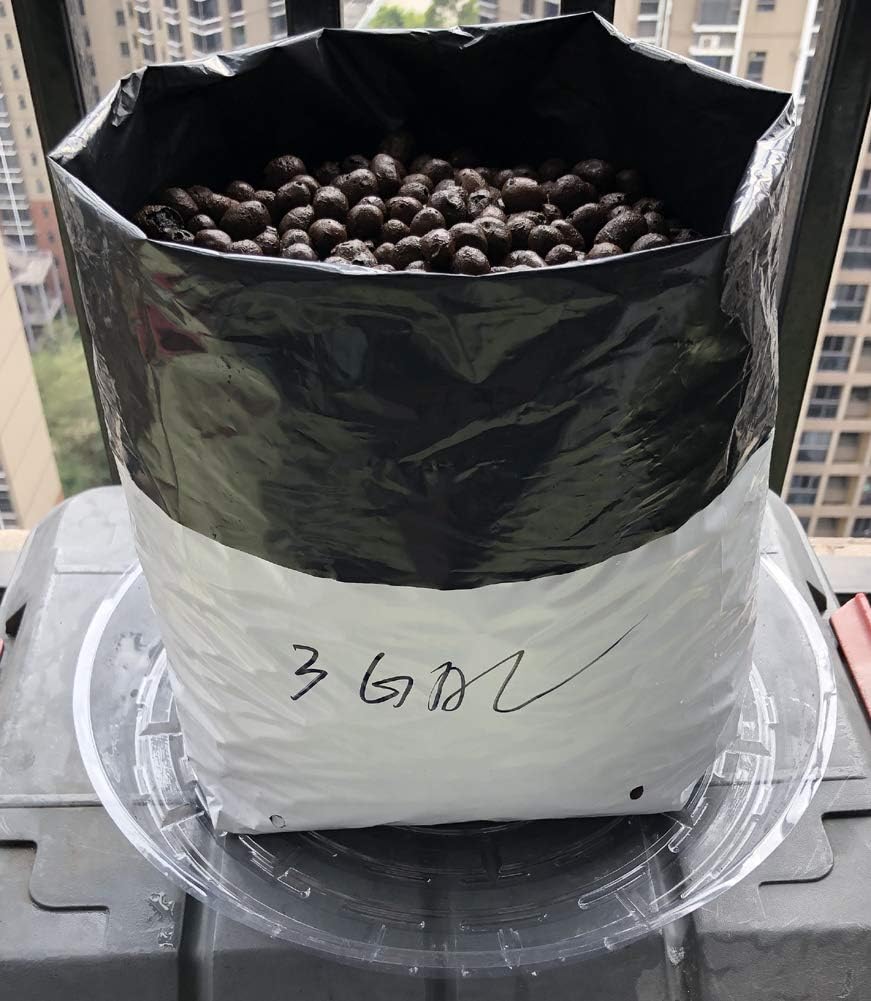 HORTIPOTS 3 Gallon Grow Bags Made of Black White Poly Film (50 Pieces per Pack)