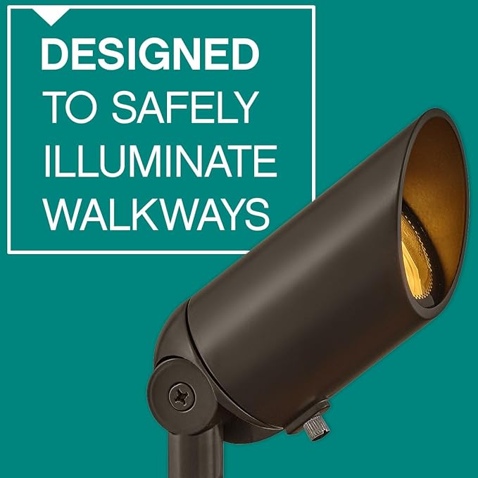 Hinkley Landscape 1536BZ-LL 12v Aluminum Outdoor Spot Light (Bronze) - 4w 2700K MR16 LED Bulb (Included) for Low Voltage Landscape Lighting of Yard, Lawn, Garden, Patio, Trees & House