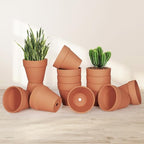 FCFKUK 4 inch Terracotta Clay Pots, 24 Pack Clay Flower Pots with Drainage, Great for Plants, DIY, Crafts, Wedding