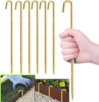 Landscape Stakes 9 Pack, 10 Inch Garden Landscape Anchoring Stakes for Terrace Board, Landscape Edging Coil, Grass Barrier, Bender Board, Weed Barrier Landscape Garden Inflatable Decor Fixing