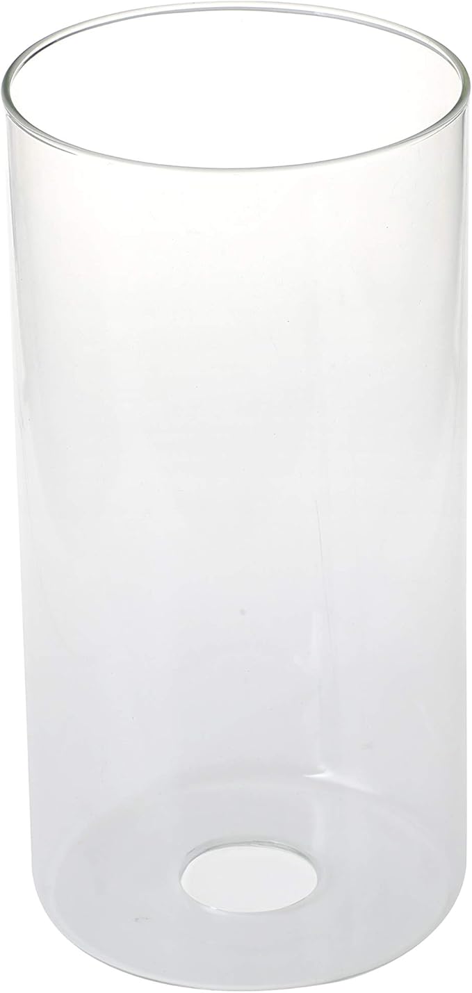 GoLucky Glass Cylinder Shade Accessory for Lamp Fixture - Replacement Glass Piece with 1-5/8 Inch Fitter - 3.5"(D) x 8"(H)