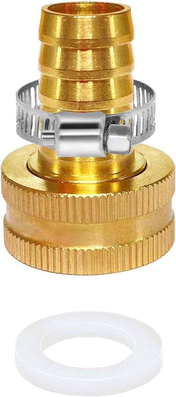 YOUHO Garden Hose Adapter 5/8" Drip Irrigation Tubing to Faucet - Reusable Connector Fittings for Most Rain Bird, Orbit, Dig, Toro 5/8 Tubing x 3/4" (F) GHT Garden Extension Repair Fitting