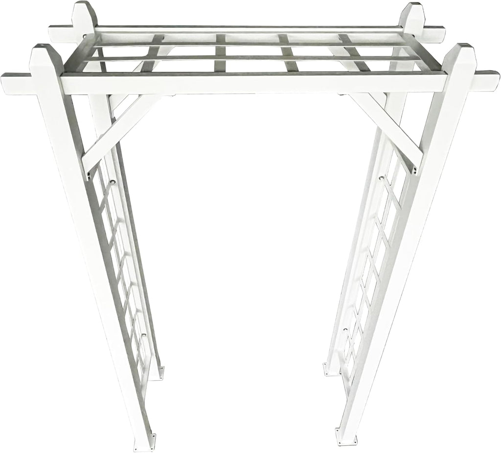 White Modern Aluminum Garden Arbor Arch