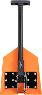 DMOS Delta Shovel - Collapsible Heavy-Duty Steel Folding Shovel for Camping, Overlanding, Survival, Military, Hunting, & Off-Road Use - Signal Orange - Pro