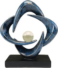 Modern Home Decor Abstract Decorative Sculpture Decorations for Living Room Dining Room Office, Resin Art Statues Coffee Table Bookshelf Decor Accents (Blue)