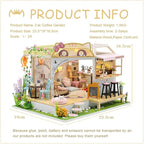 CUTEBEE Dollhouse Miniature with Furniture, DIY Wooden Dollhouse Kit Plus Dust Proof, Creative Room Idea