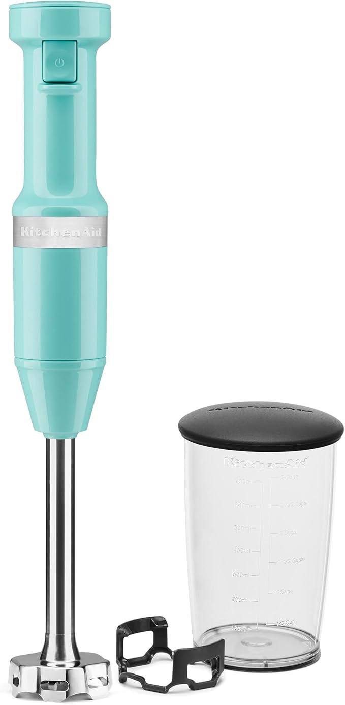 KitchenAid Variable Speed Corded Hand Blender KHBV53, Aqua Sky, 1 Liter
