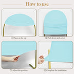 Ledido Wedding Arch Backdrop Cover 6FT Arch Covers Fitted Stretchy Spandex Round Top Stand Backdrop Cover for Wedding Banquet Ceremony Birthday Party Baby Shower Event Decoration,Blue
