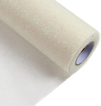 ICOSHOW Sparkling Tulle Rolls, 15” by 30 Yards (90FT) Glitter Tulle Spool Ribbon Fabric for Wedding Birthday Bridal Shower Tutu Skirt Party Gift Wrapping (Ivory)
