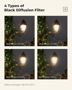 K&F Concept 77mm Black Diffusion 1/8 Filter, Mist Dreamy Cinematic Effec Filter for Video/Vlog/Portrait Photography K-Series