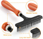 Hand Held Carpet Rake, Making Carpets Fluffy Again, Clean Hair, Let Carpet Restore Softness (Iron, Black)