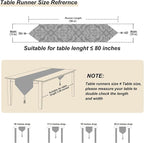 Burgundy Chenille Table Runner Embellished Jacquard with Gold Flower 13"x98" Christmas Deluxe Decor
