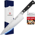 KEEMAKE Chef Knife, 8 Inch Sharp High Carbon Stainless Steel Kitchen Knife with Ergonomic Handle, Professional Cooking Knife, Kitchen Utensils for Meat Slicing and Vegetable Cutting