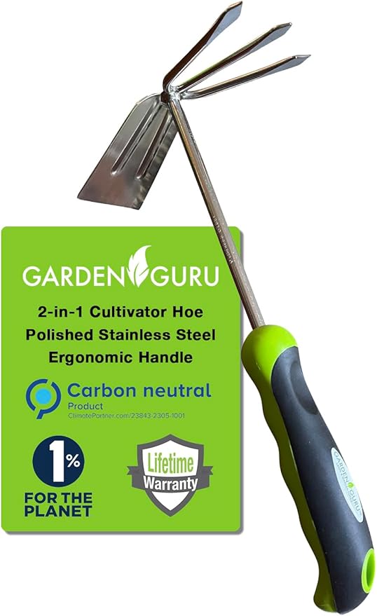 Garden Guru Hand Cultivator Rake Hoe Tiller Tool - Stainless Steel for Ultimate Strength - Rust Resistant - Ergonomic Handle - Great for Gardening Cultivating Loosening Weeding - 1 Case (50 Pcs)
