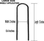 12-Inch Trampoline Wind Stakes, Extra Heavy Duty U Shaped Coated Rebar Stakes Safety Ground Anchors for Huge Garden Decoration (12)