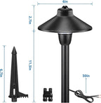 SUNVIE Low Voltage Pathway Lights LED Landscape Lighting 3000K Waterproof Landscape Path Lights 3W Low Voltage Landscape Lighting for Walkway Yard ETL Listed Cord, 12 Pack