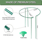 12 Pack 16 Inch Metal Plant Support Stakes for Outdoor Plants and Flowers