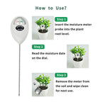 Censinda Soil Moisture Meter, Soil Moisture Monitor for House Plants, Soil Hygrometer Moisture Sensor for Indoor & Outdoor, Garden, Farm, Lawn Plant Care, No Battery Needed(White)