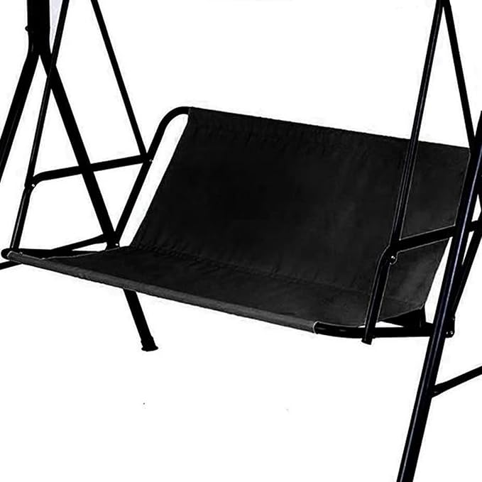 Swing Bench Replacement, 600D Oxford Waterproof Thick 2/3 Seat Patio Swing Cover (Black, M - 43.3x17.7x21.7in)