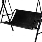 Swing Seat Cover - 600D Thickened Oxford Waterproof Chair Bench Replacement Cover for 2/3 Seat Patio Garden Swing Chair (Black, XL - 56.7x21.7x17.7in)