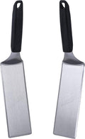 BLACKSTONE 5550 Extra Long Griddle Spatula Set of 2- Perfect Heavy-Duty Stainless Steel Premium Flat Top BBQ Grill Accessories, Non-Slip Plastic Handle, Heat Resistant, Dishwasher Safe Easy to Clean