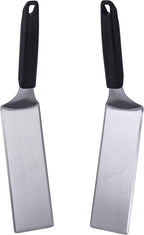 BLACKSTONE 5550 Extra Long Griddle Spatula Set of 2- Perfect Heavy-Duty Stainless Steel Premium Flat Top BBQ Grill Accessories, Non-Slip Plastic Handle, Heat Resistant, Dishwasher Safe Easy to Clean