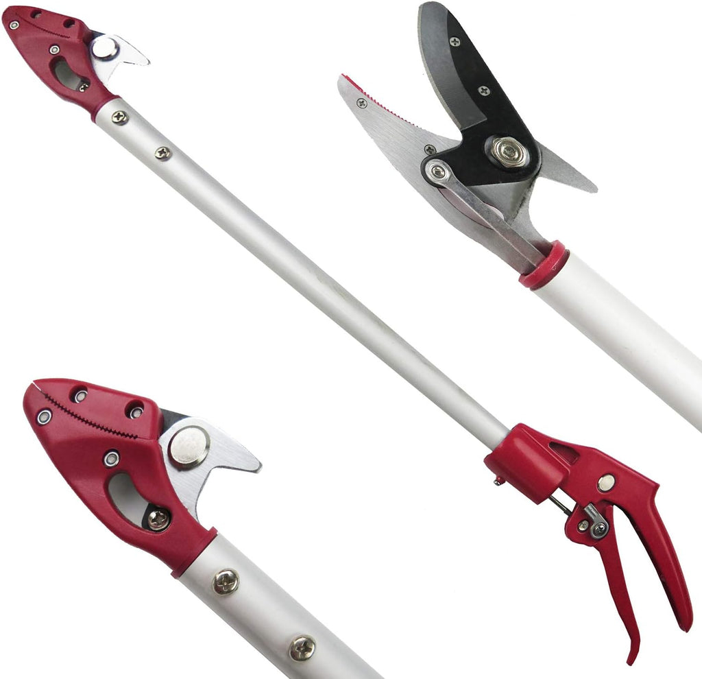 2 Feet Cut and Hold Tree Pruner, Rotation Pole Tree Trimming, Short Reach Fruit Picker, Branches Bypass Lopper