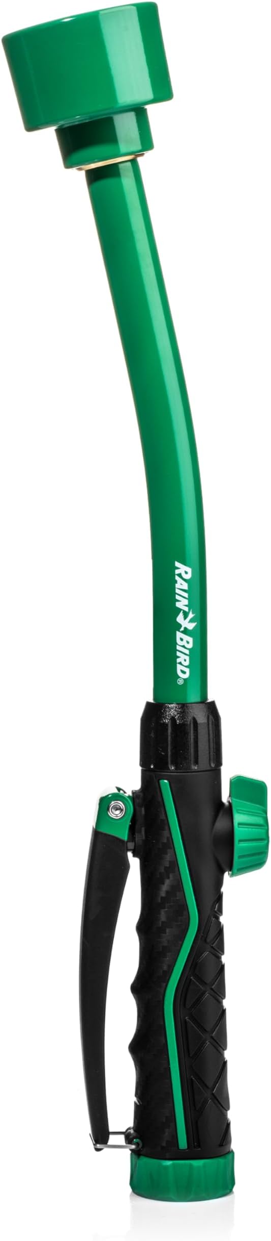 Rain Bird TRNZLWAND16 16" Watering Wand Garden Hose Nozzle, Front Trigger, Carbon Fiber Texture, Shower Spray Pattern