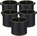 5-Pack 10 Gallon Grow Bags Heavy Duty 300G Thickened Nonwoven Fabric Pots Plant Grow Bags with Handles