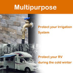 RV Winterizing Kit with Sprinkler Blowout Adapter, Shut Off Valve,Winterizing RV, Camper, Boat, Motorhome,Garden hose blowing adapter