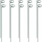 HiGift 10 Pack 24 inch Plant Stakes and Supports, Metal Flower Stakes for Potted Plant Indoor, Garden Stakes for Tall Plant Single Stem Flowers Amaryllis Tomatoes Peony Lily Rose (61 cm Long)