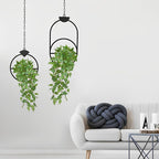 DILATATA Fake Hanging Plants Artificial Hanging Plants 22" Faux Peperomia Hanging Leaves Plants for Wall Shelf Home Indoor Outdoor Decor - 5 Pack