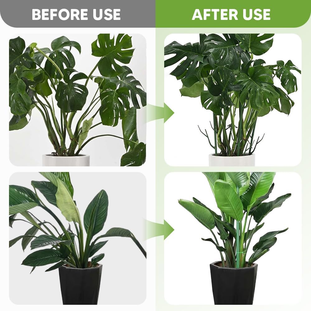 5 Pack Stackable Monstera Plant Support, Garden Plant Stakes for Indoor Outdoor Plants, Climbing Plant Support Structures Moss Pole Monstera Plant Holder Sticks Support Tall Potted Plants (5 Pack)