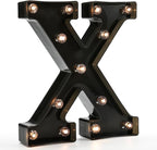 OYCBUZO Light Up Black Alphabet Marquee Letters Sign LED Marquee Number Lights Sign for Night Light Home Bar Christmas Lamp Birthday Party Wedding Decoration X