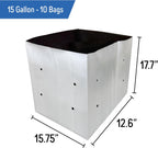 A.A 15 Gallon Grow Bags Black and White Poly Nursery Bags for Plants, Tree Grow, Greenhouse (10 Pack)