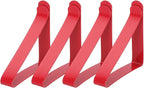 uxcell 4 Pack Tablecloth Clips, Stainless Steel Table Cloth Cover Clamps, 2.56" x 2.68" Windproof Holder Clips for Home Party Picnic Wedding Camping Dining Tables, Red