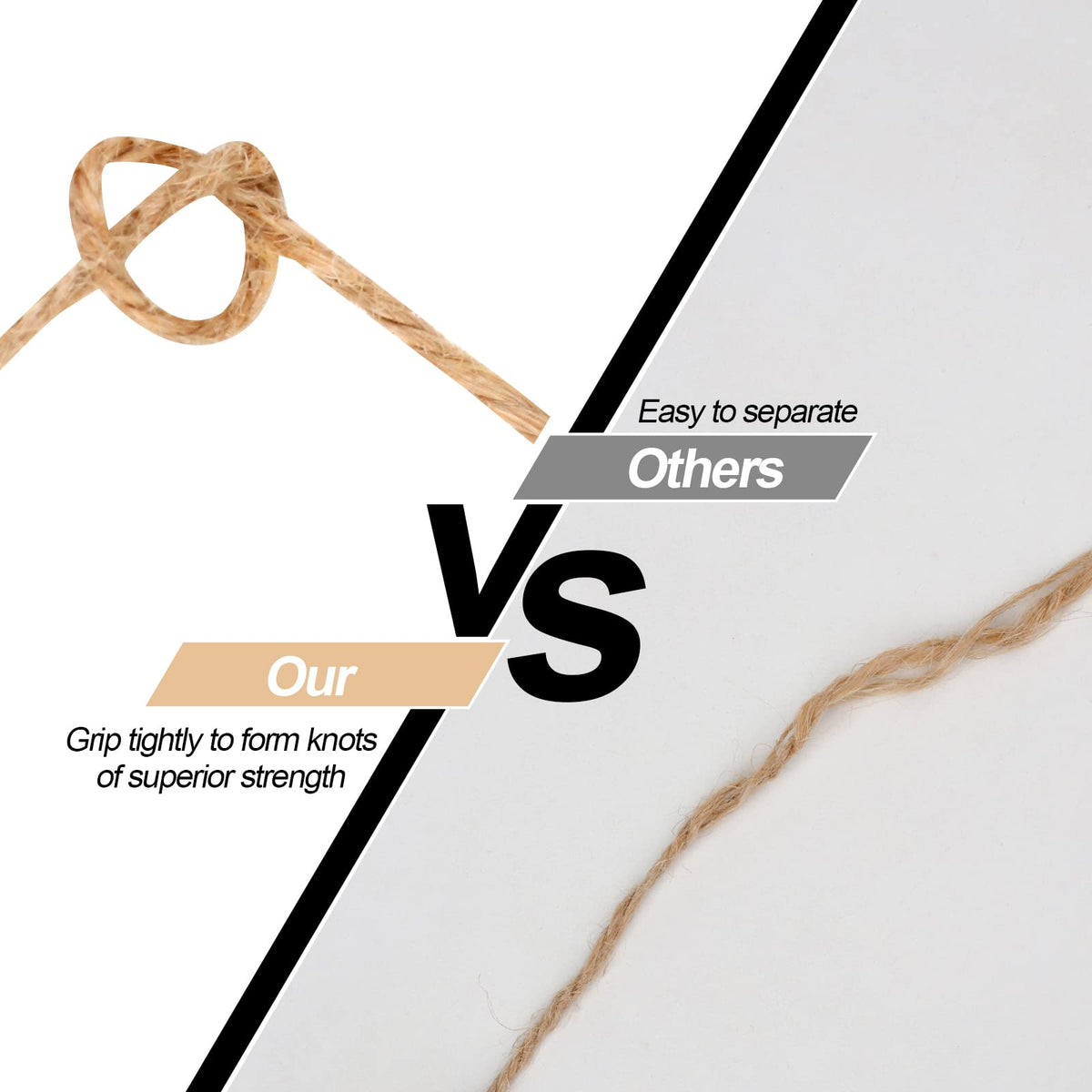 984 FT Natural Jute Twine, 3ply Thin Ribbon Hemp Twine for Gardening, Plant, Gift Wrapping, Art, Wedding Decoration, Packing, Bulk (3 Roll)